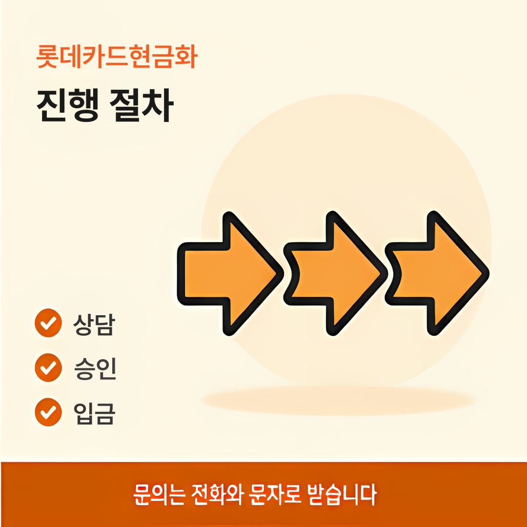 다음머니 롯데카드현금화 진행 절차 안내